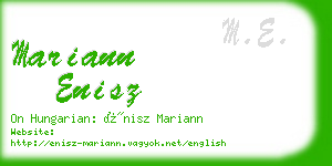 mariann enisz business card